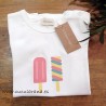 Camiseta niño helado de cesar blanco