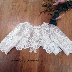 Ocarina Chaqueta top crop blanco