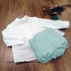 Conjunto niño Ranita verde menta