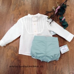 Conjunto niño Ranita verde menta