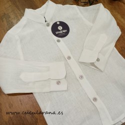 Nachete camisa blanca lino