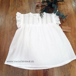 Mia y lia Blusa Bambula Blanca