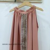 Vestido rosa bambula lentejuelas