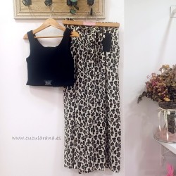 Sarabanda pantalón leopardo
