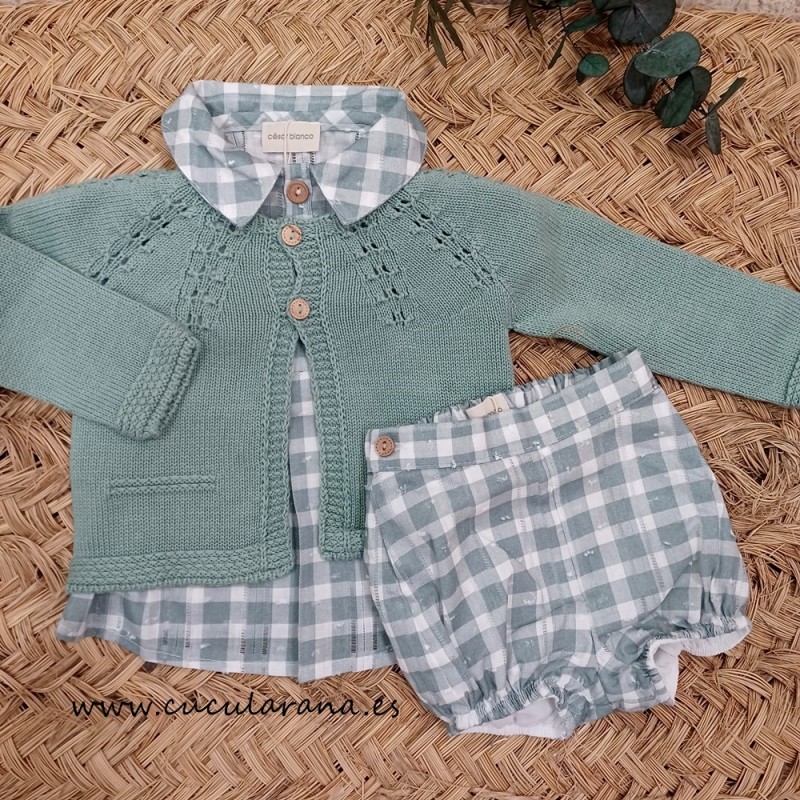 Conjunto niño bebe verde