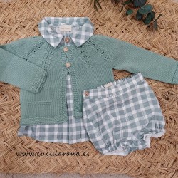 Conjunto niño bebe verde