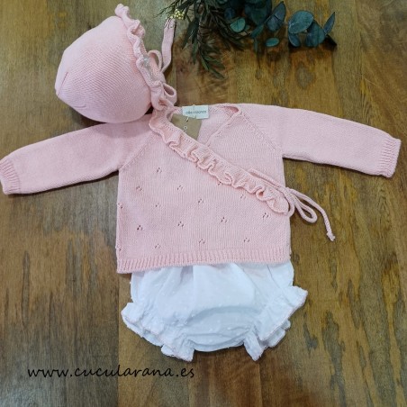 Cesar blanco conjunto bebe pastel