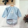 Sudadera y randita azul granlei