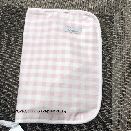 cambiador bebe cuadro rosa y blanco granlei