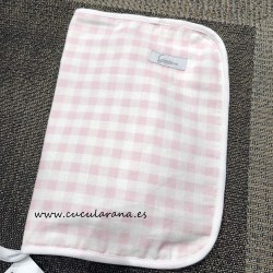 cambiador bebe cuadro rosa y blanco granlei