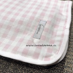 cambiador bebe cuadro rosa y blanco granlei