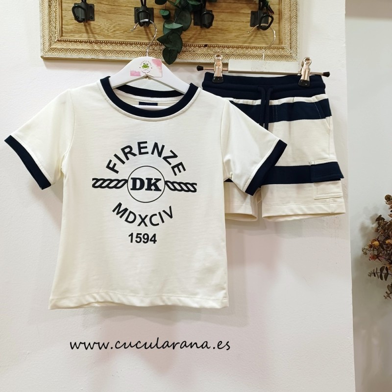 Camiseta niño crudo marino dream kids