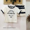 Camiseta niño crudo marino dream kids