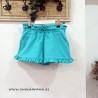 short corto volantes turquesa dream kids