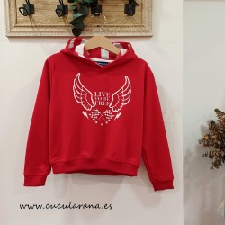 Sudadera niña roja dream kids