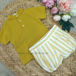 Eve children conjunto niño mostaza