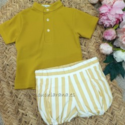 Eve children conjunto niño mostaza