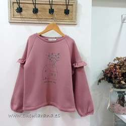 Sudadera Casita rosa mia y lia