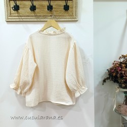 blusa bambula beige mia y lia