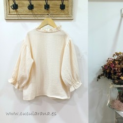 blusa bambula beige mia y lia