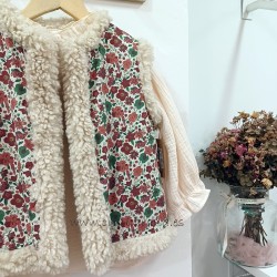 Chaleco flores borreguito mia y lia