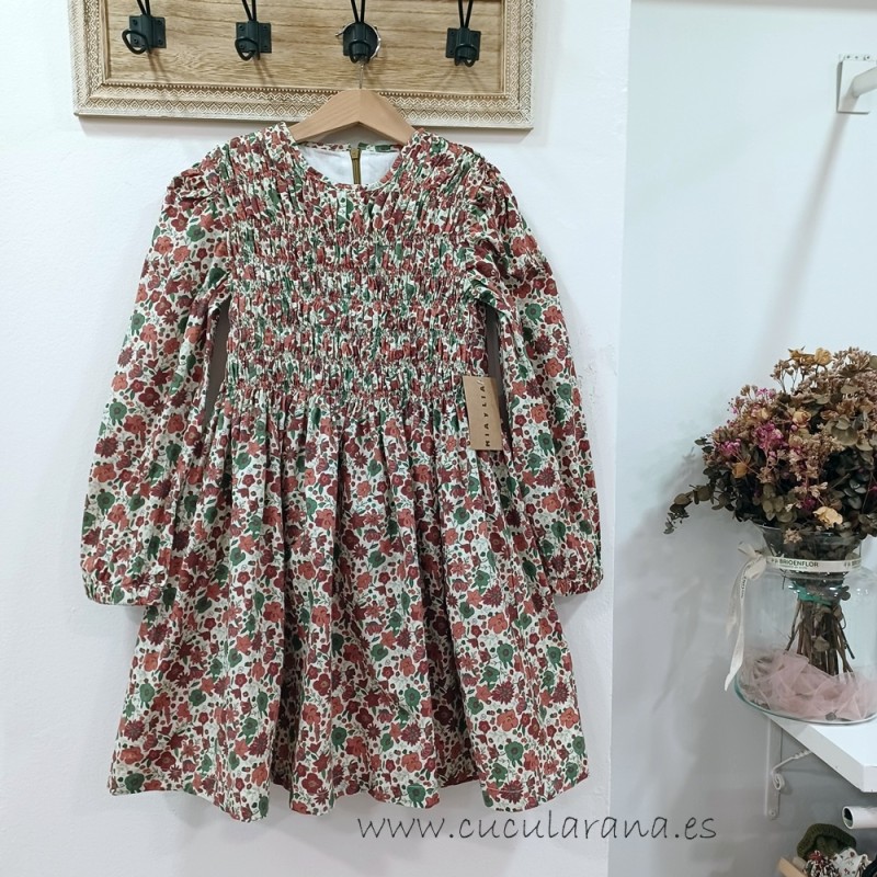 vestido flores fruce mia y lia