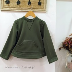 Cesar Blanco sudadera felpa olivo