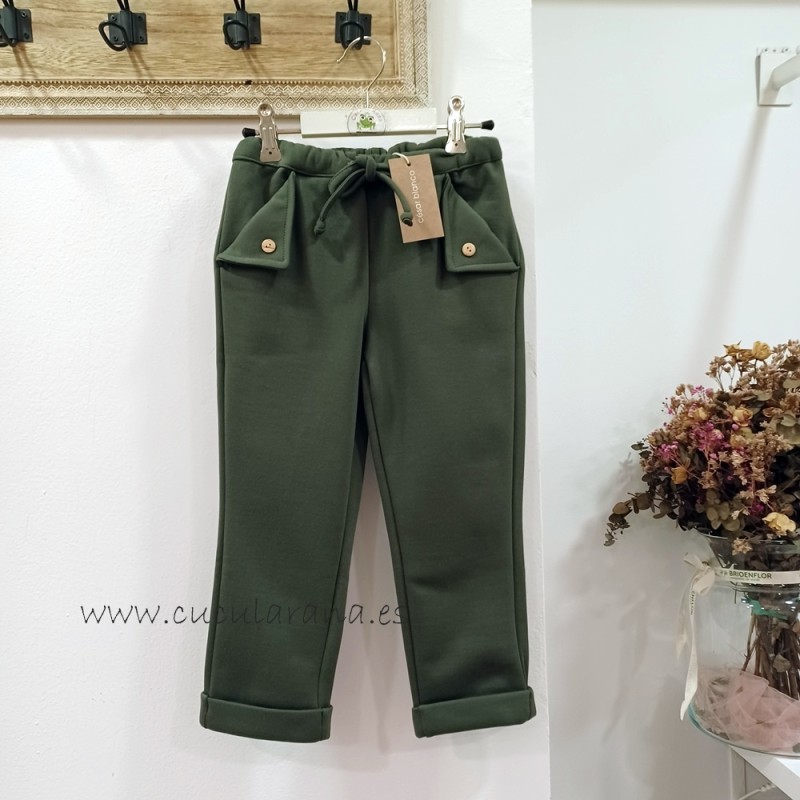 Cesar Blanco jogging verde olivo