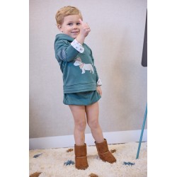 conjunto Niño sudadera y ranita Petit flower