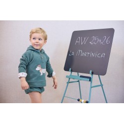 conjunto Niño sudadera y ranita Petit flower