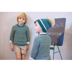 La Martinica Jersey niño rayas petit flower