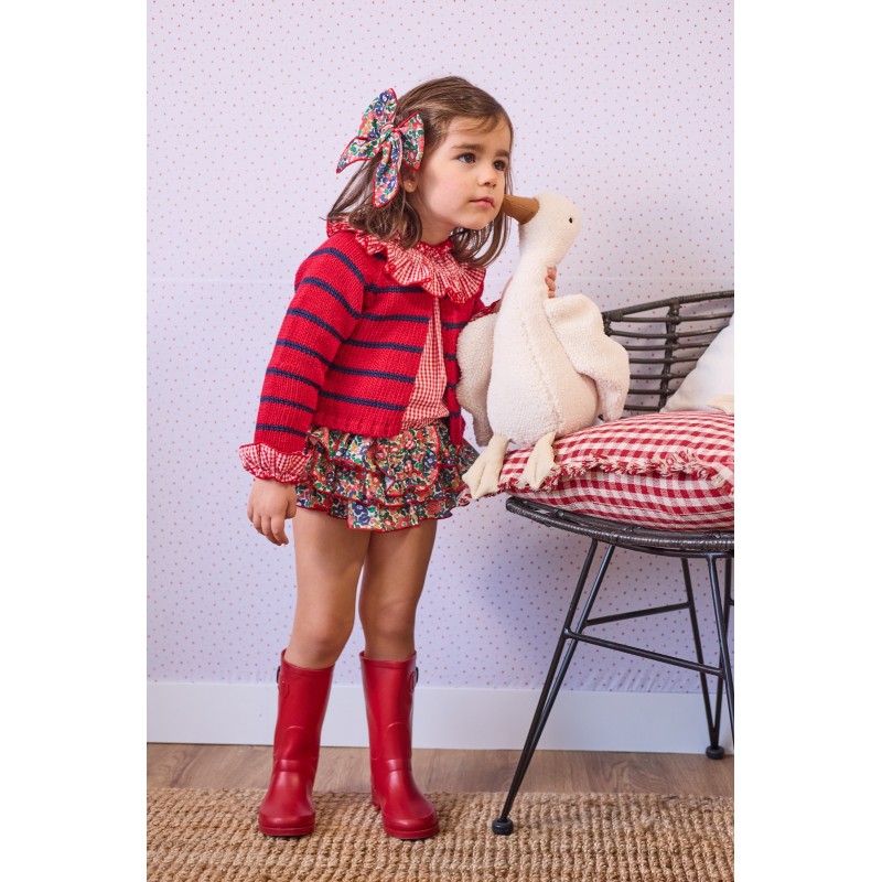 la martinica chaqueta 3/4 rojo y azul  boutique luna