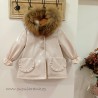 la martinica charol capucha pelo rosa bebe