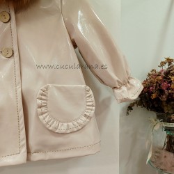 la martinica charol capucha pelo rosa bebe