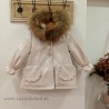 la martinica charol capucha pelo rosa bebe