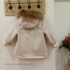 la martinica charol capucha pelo rosa bebe