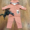Chandal niño coral capucha