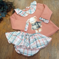 Conjunto bebe ranita coral