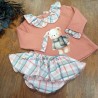 Conjunto bebe ranita coral