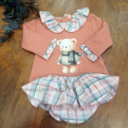 Conjunto bebe ranita coral