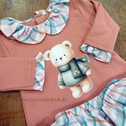 Conjunto bebe ranita coral