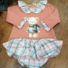 Conjunto bebe ranita coral
