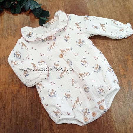 Pelele unisex ciervo beige