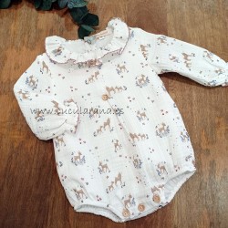 Pelele unisex ciervo beige