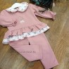Chandal rosa bebe flores