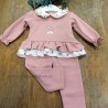 Chandal rosa bebe flores