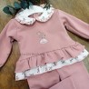 Chandal rosa bebe flores