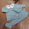 traje bebe polaina verde mint