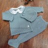 traje bebe polaina verde mint