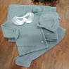 traje bebe polaina verde mint